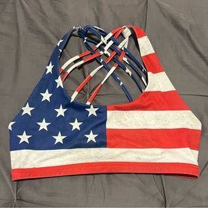 Born Primitive USA Flag Sports Bra